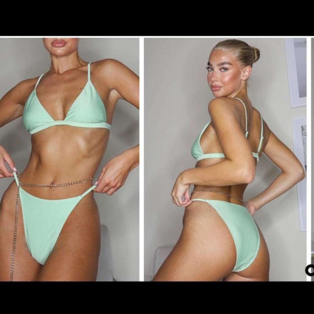 NWOT PrettyLittleThing Triangle String Bikini Set - Picture 5 of 5